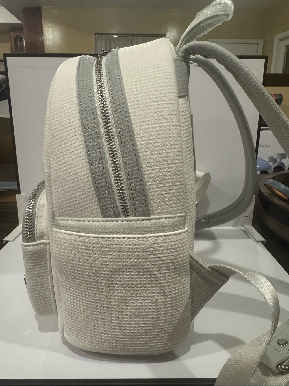 Loungefly Baymax-Inspired Mini Backpack - White with Silver Accents - Picture 3 of 8
